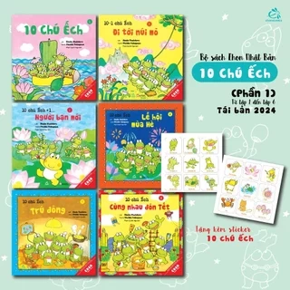 Sách Ehon Nhật Bản - 10 Chú Ếch Đủ 3 Phần (Tái Bản Mới Nhất)