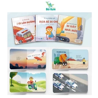 Sách Thơ Bộ 3 Cuốn: Đưa Bé Đi Chơi - Đi Xây Nhà Mới - Í Ới Lên Đường [Lionbooks]
