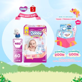 Miếng lót sơ sinh Bobby Newborn 2-40 miếng