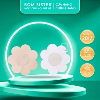 5 cặp dán nhũ vải trơn hình hoa BOM SISTER D012
