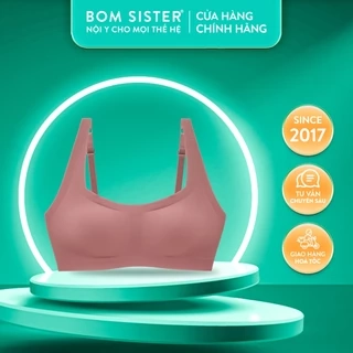 Áo lót su mút mỏng, áo ngực nữ không gọng, dây liền không viền, mút tháo rời được BOM SISTER MU0310