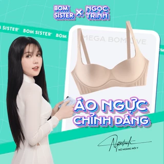 BOM Sister x Ngọc Trinh - Áo lót học sinh, áo ngực mặc áo dài chất su không gọng mút nâng đẩy MU2506
