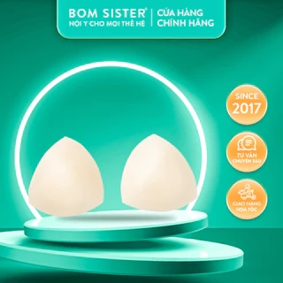 Cặp mút độn ngực, mút nâng ngực hình tam giác chất liệu vải, miếng độn bikini có thể tháo rời màu trơn BOM SISTER MD01