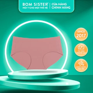 Quần lót nữ su đúc cắt viền màu trơn đáy hai lớp cotton, không đường may BOM SISTER MUQ0310