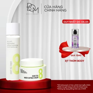 Bộ đôi chăm sóc da nước cân bằng và kem dưỡng Bom Eight Tea