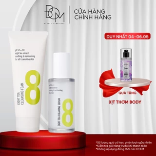 Bộ đôi làm sạch và chăm sóc da sữa rửa mặt và tinh chất BOM EIGHT TEA