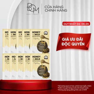 Combo 10 miếng mặt nạ BOM Honey & Milk Hydrating Water Mask Mặt Nạ Cấp Ẩm 25g - 8809721243114
