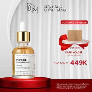 Tinh chất cải thiện độ đàn hồi da làm sáng da BOM Peptide Power Ampoule 30ml