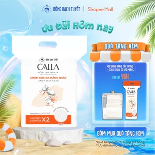 Bông tẩy trang làm sạch da Bông Bạch Tuyết Calla tròn 3D 500gr - 1100 miếng/gói