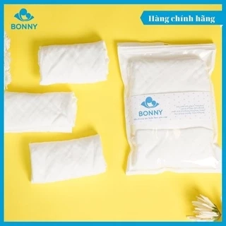 Set 3 khăn sữa Bonny sợi tre 4 lớp Mềm Mịn bảo vệ làn da bé yêu (Kích thước: 28x28Cm)