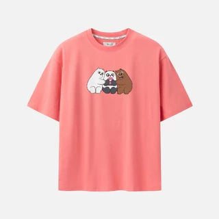 Áo Thun BOO Unisex Overiszed In Hình Gấu We Bare Bears Hoạt hình ngộ nghĩnh