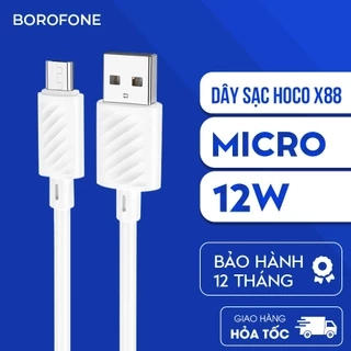 Dây cáp sạc Hoco X88 Micro-USB 2.4A 12W dành cho android, dây dài 1 mét