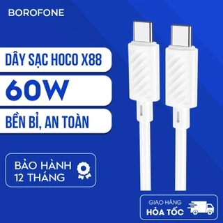 Dây sạc Hoco X88 60W Type-C to Type-C dành cho android: samsung, oppo.. dây dài 1 mét