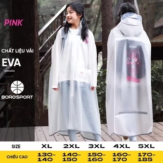 Áo Mưa Người Lớn Kèm Vành Mũ Nam Nữ Cao Từ 120 - 180 Cm Chất Liệu Eva Chông Nước Tốt Siêu Nhẹ Cleacco AM Boro Sport