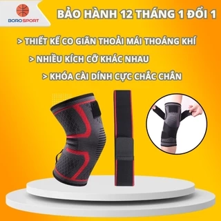 Băng Quấn Bảo Vệ Đầu Gối (1 cái) Đai Bảo Vệ Khớp Gối Chất Liệu Thoáng Mát 2 trong 1 Cleacco BBCDG Boro Sport