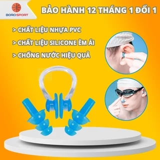 Bộ kit bịt tai và bịt mũi Cleacco chất liệu silicone BORO SPORT ( Giao màu ngẫu nhiên )