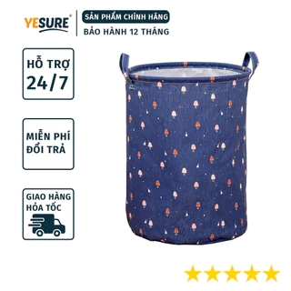 Giỏ Đựng Quần Áo Đồ Giặt Chăn Mền Thú Bông Đồ Chơi Trẻ Em Hoa Văn Trang nhã Sang Trọng YESURE HOME DECOR