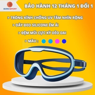 Kính Bơi Trẻ Em Tặng Kèm Bịt Tai Kính Bơi Cho Bé Tầm Nhìn Rộng Chống UV Dây Đeo Êm Ái Cleacco SG1885 Boro Sport