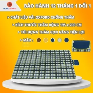 Thảm Trải Dã Ngoại Bảo Hành 12 Tháng Thảm Du Lịch 195x200 cm đi pinic thiết kế gấp gọn tiện lợi Cleacco TTDN  BORO SPORT