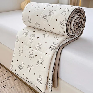Chăn hè đũi sơ đậu nành bodecor kích thước 2mx2m3 nhập khẩu, Mền hè đũi cotton chất liệu mềm mại thoáng mát mẫu mới 2024