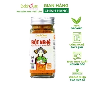 Bột nghệ organic nguyên chất Dalahouse công nghệ sấy lạnh tiêu chuẩn Châu Âu lọ 40 gr