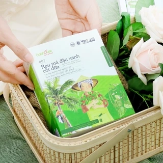 Bột rau má đậu xanh cốt dừa hữu cơ Dalahouse thanh nhiệt giải độc cơ thể, làm đẹp da hộp 200 gr