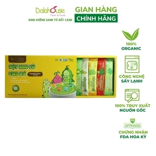 Combo bột rau cho bé nguyên chất Dalahouse công nghệ sấy lạnh tiêu chuẩn Châu Âu hộp 7 gói x 3 gr