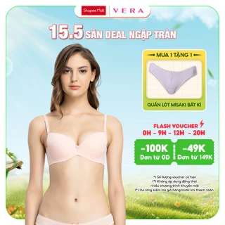 Áo ngực Misaki cup 3/4 mút mỏng dáng trơn basic -M1004