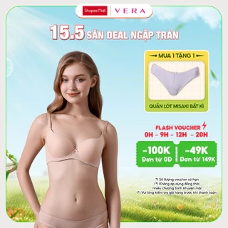 Áo ngực Misaki full cup mút mỏng đai U dáng trơn basic -M1005