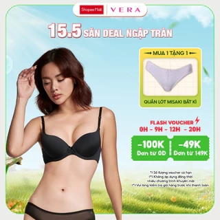 Áo ngực Mold cup 3/4 mút vừa Misaki Microfiber trơn - M1050