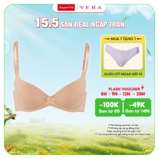 Áo ngực nữ Misaki cúp 3/4 mút vừa nylon trơn M1023