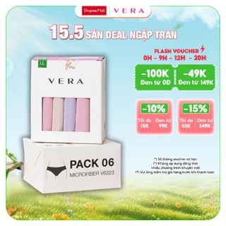Combo 06 quần lót nữ thun lạnh VERA 6323 [Giao màu ngẫu nhiên]
