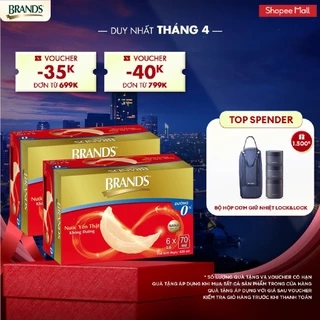 Combo 2 Nước yến thật BRAND'S Không Đường (42 ml x 6 lọ)