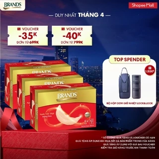 Combo 3 Nước yến thật BRAND'S Không Đường (70 ml x 6 lọ)