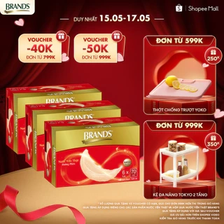 Combo 3 Nước yến thật BRAND'S Đường Phèn (70 ml x 6 lọ)