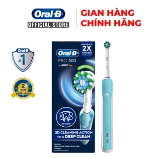 Bàn chải đánh răng điện Oral-B Pro 500 D16.513 - Hàng chính hãng 100% Bảo hành 24 tháng