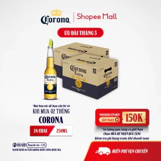 Combo 2 Thùng Bia Corona-Extra nhập khẩu thùng 24 chai (250ml/chai)