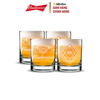 Combo 4 Ly Thủy Tinh Budweiser 325ml