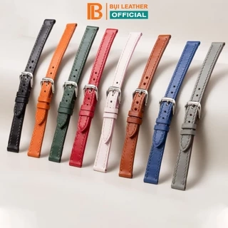 Dây đồng hồ nữ da bò nappa- khâu tay thủ công D101B size 10mm, 12mm, 14mm, 16mm, 18mm-Bụi Leather