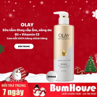 Sữa Tắm OLAY B3+ Siêu Dưỡng Trắng Da, Cấp Ẩm Và Đàn Hồi 500ml (Bản Thái)