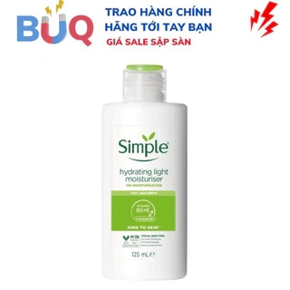 Sữa Dưỡng Ẩm, Ngăn Lão Hóa Và Tái Tạo Da Sáng Khỏe Simple Kind To Skin Hydrating Light Moisturiser 125ml
