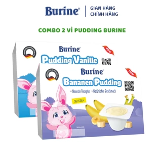 Combo 2 Vỉ Pudding Ăn Dặm Burine Vị Vani Cung Cấp Vitamin, Dưỡng Chất Bổ Sung Năng Lượng Cho Bé Lười Ăn