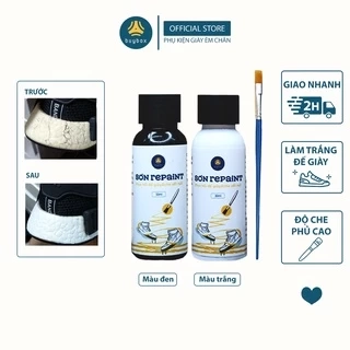 Sơn Repaint giày - Phục hồi đế giày và che vết nứt trên đế giày (30ml) tặng kèm 2 cọ quét và cọ vẽ nét - PKBB213
