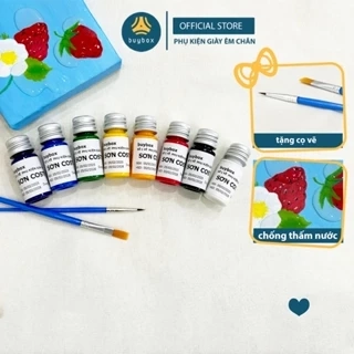 TẶNG KÈM CỌ Sơn Custom chuyên dùng phục hồi, vẽ giày, nón, áo, vải canvas, độ bám cao, dung tích 10ML - BBPK372