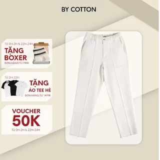 Quần Dài Nam Cao Cấp Linen Form Ống Đứng Màu Kem 2025 By Cotton