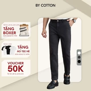Quần Jeans Dài Nam Cao Cấp Form Quần Trousers 01 Thoải Mái 3 Màu  BY COTTON