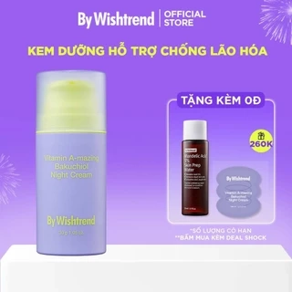 Kem dưỡng da ban đêm BAKUCHIOL SỐ 1 HÀN QUỐC By Wishtrend Vitamin A-mazing Bakuchiol Night 30g