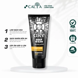 Sữa Rửa Mặt Oxy Dành Cho Nam, Làm Sạch Sâu, Sạch Dầu Nhờn, Giảm Mụn - Oxy Deep Wash Scrub Formula 100g