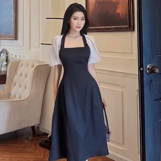 Đầm dự tiệc công sở chít ben tay phồng dáng dài tùng xòe nhẹ sang trọng Callene (CC277)