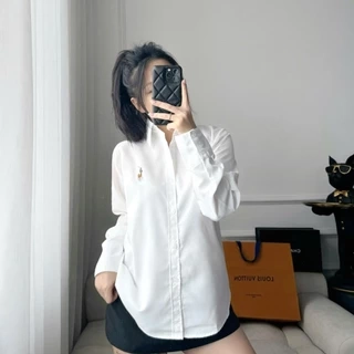Áo sơ mi công sở nút trước kẻ sọc tay dài thanh lịch thời trang Callene (L2625-L2626)